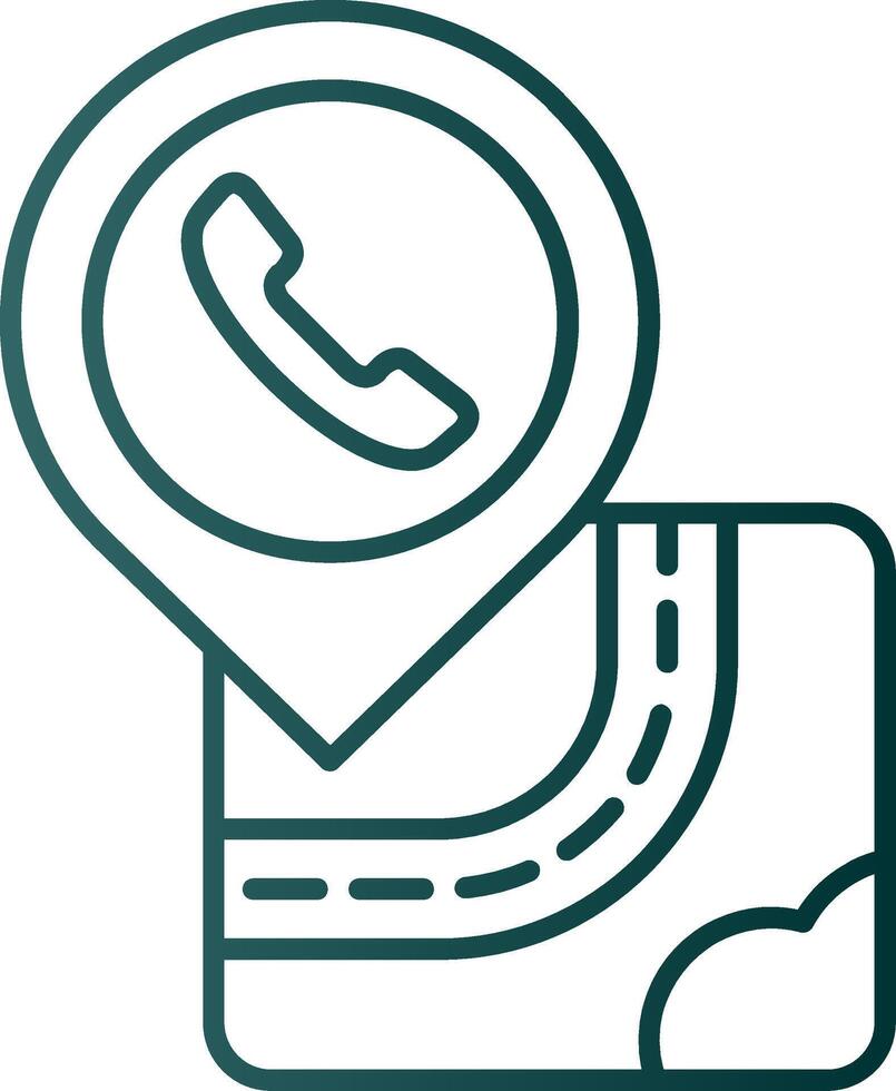 Help center Line Gradient Green Icon vector