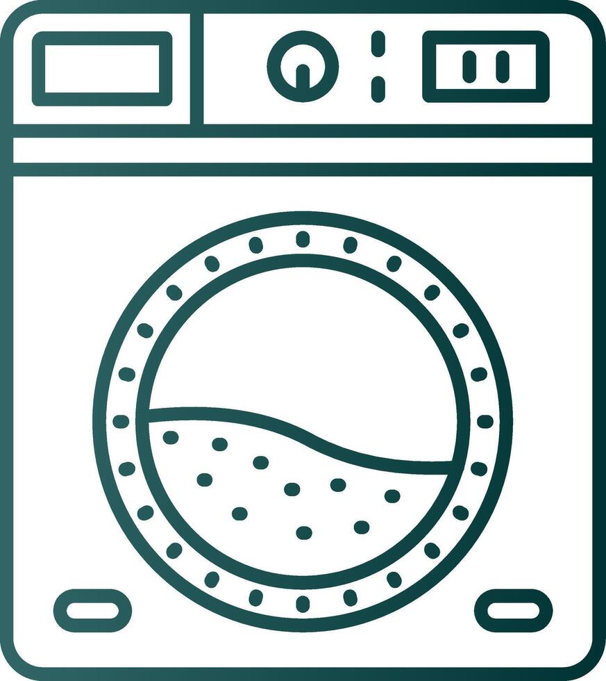 Laundry Line Gradient Green Icon vector