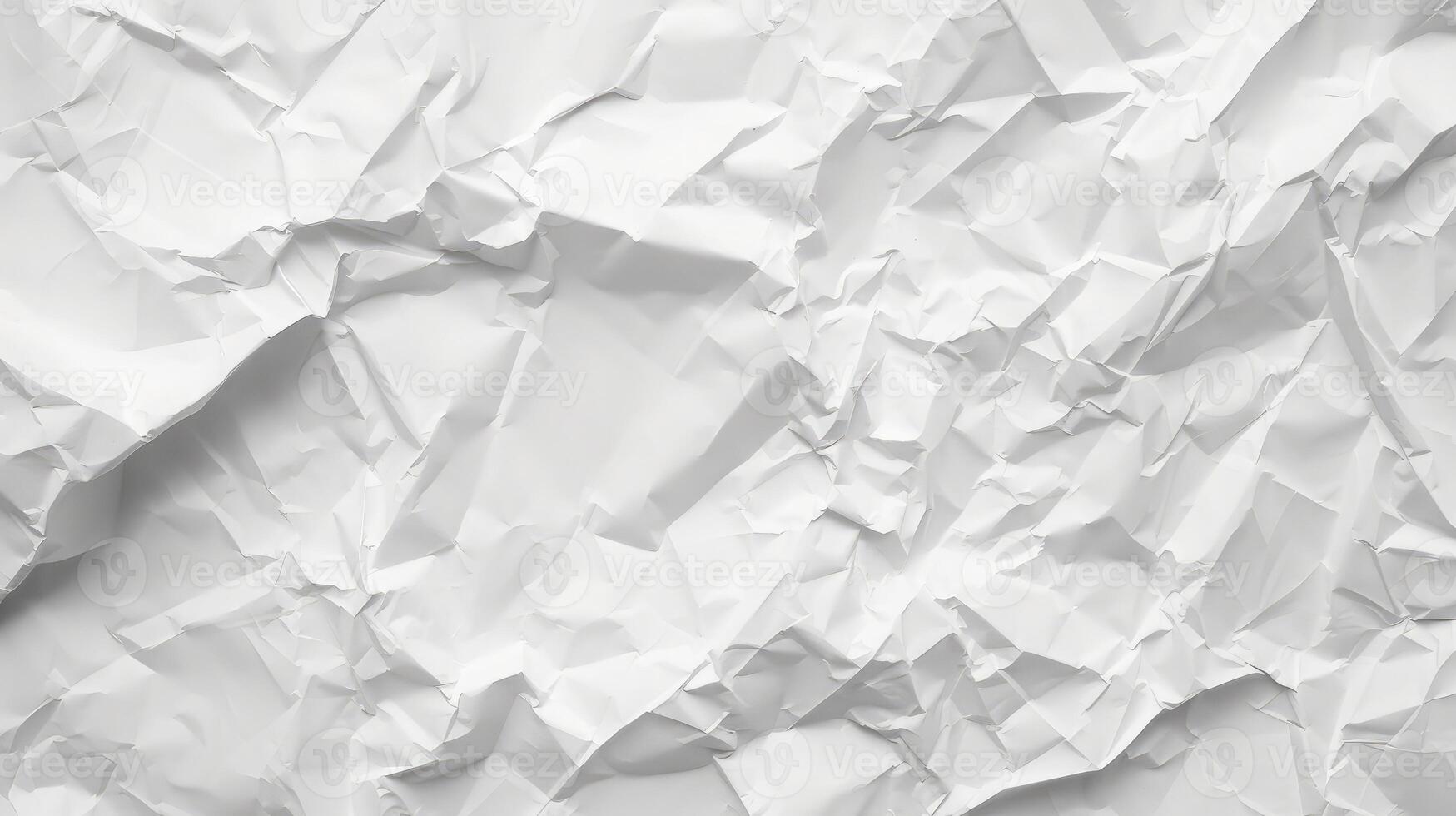 AI generated Crumpled white paper texture photo