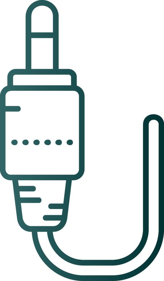 Audio cable Line Gradient Green Icon vector