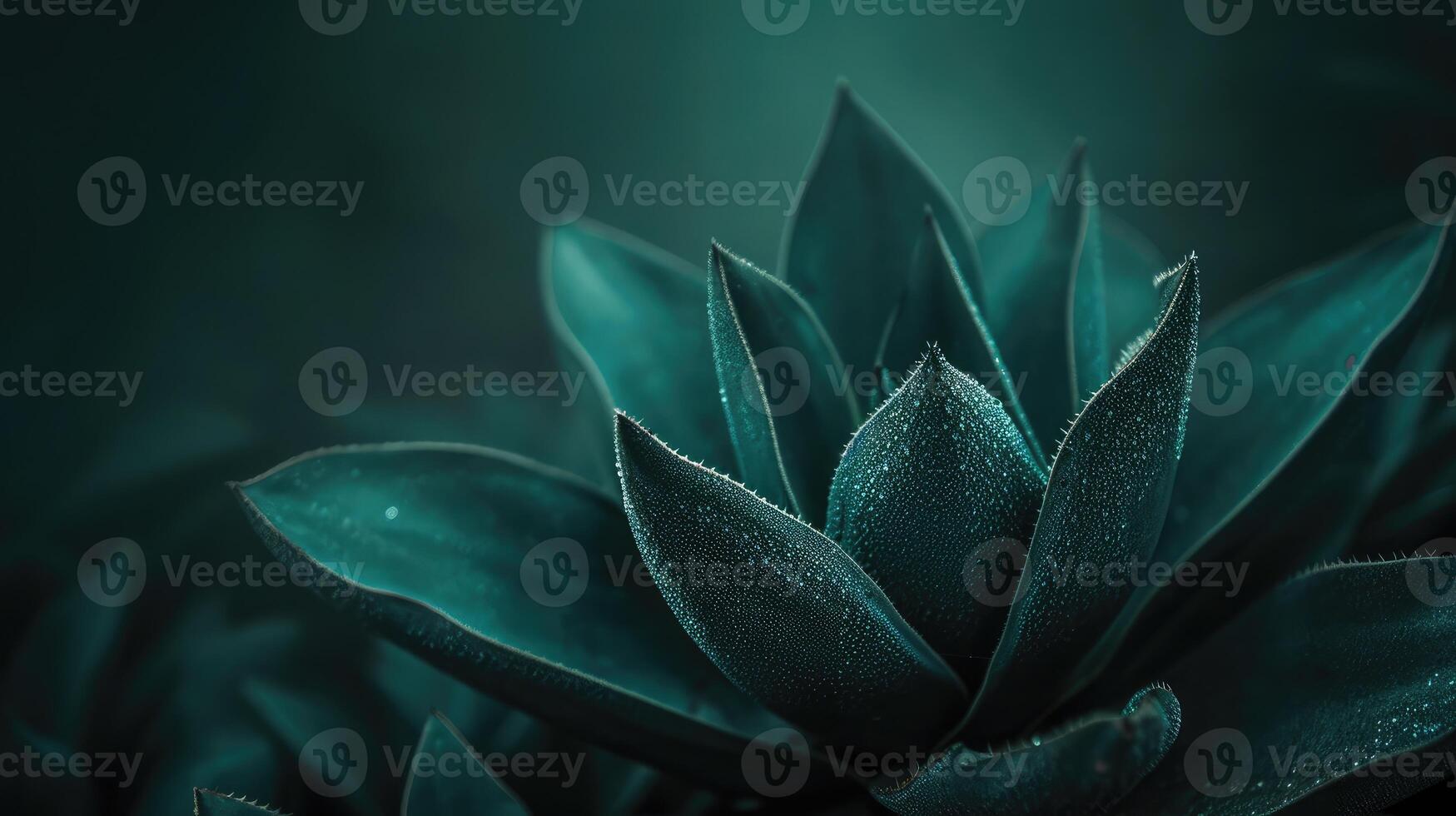 AI generated Cactus plant Agave attenuata soft details texture. Natural abstract, delicate and fluid shapes lines. Highlight focused leaf edges photo