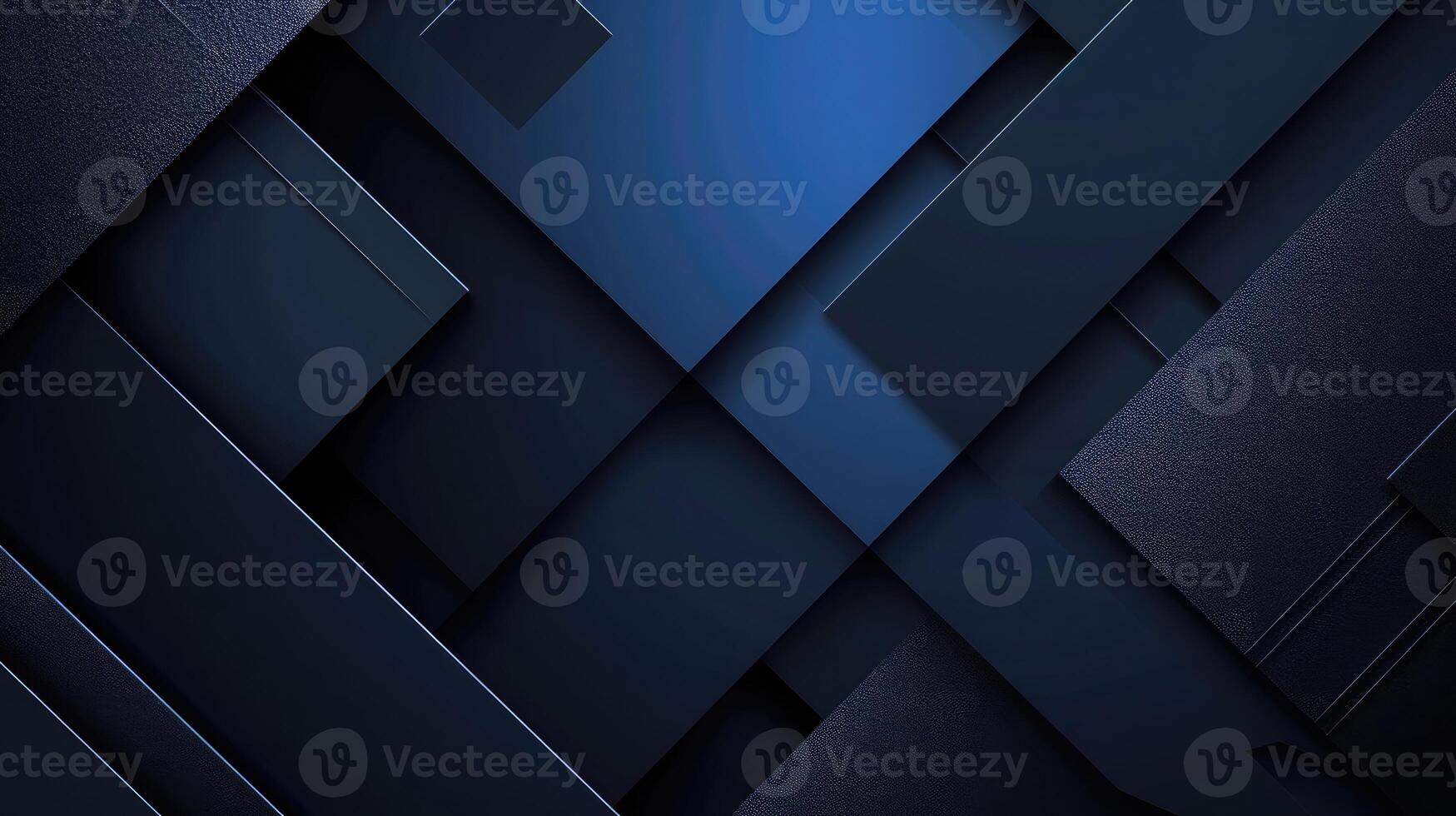 AI generated Modern black blue abstract background. Minimal. Color gradient. Dark. Web banner. Geometric shape. photo