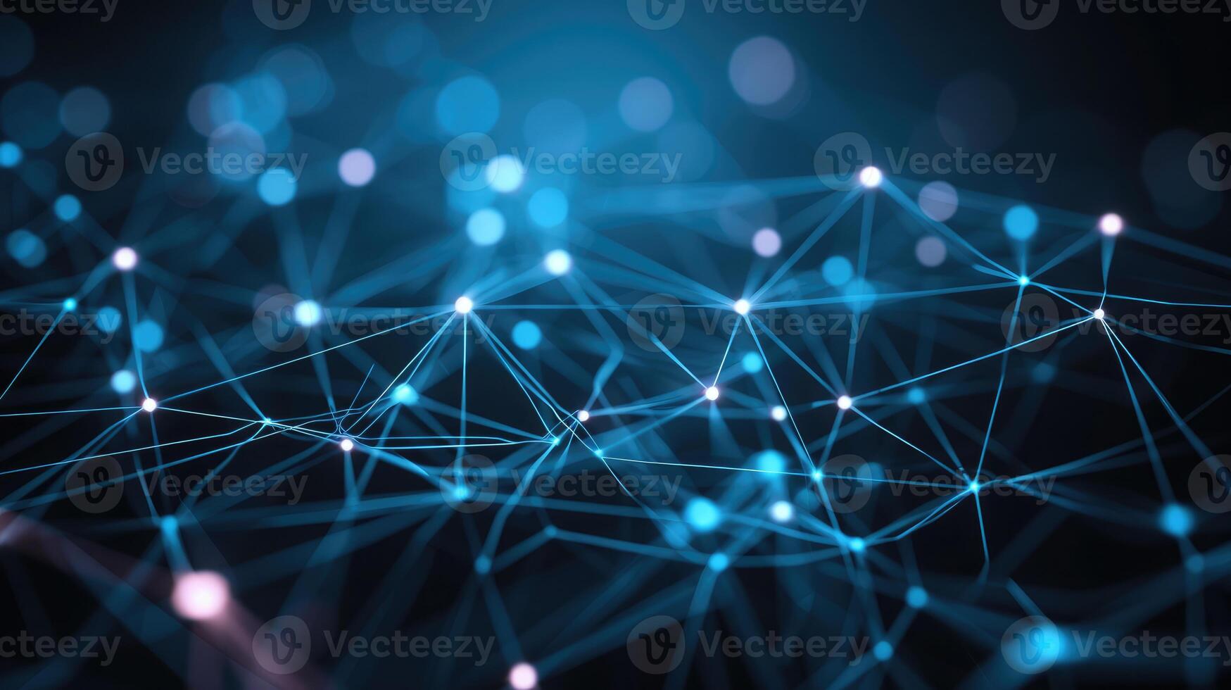 AI generated Abstract Technology Network Background Illustration photo