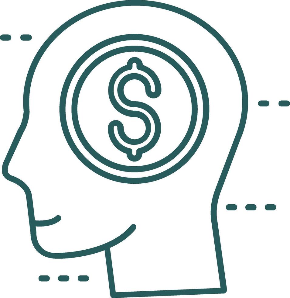 Greed Line Gradient Green Icon vector
