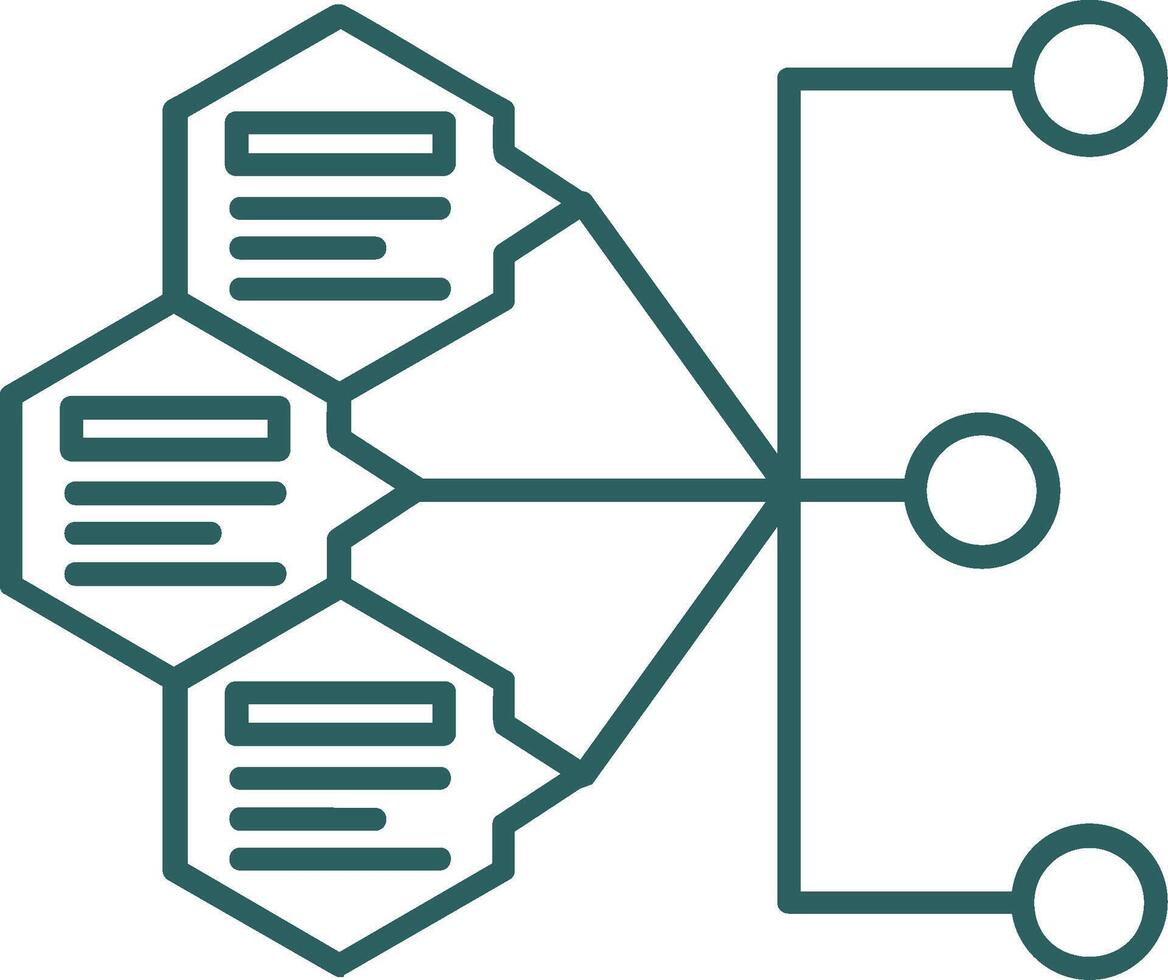 Index Line Gradient Green Icon vector