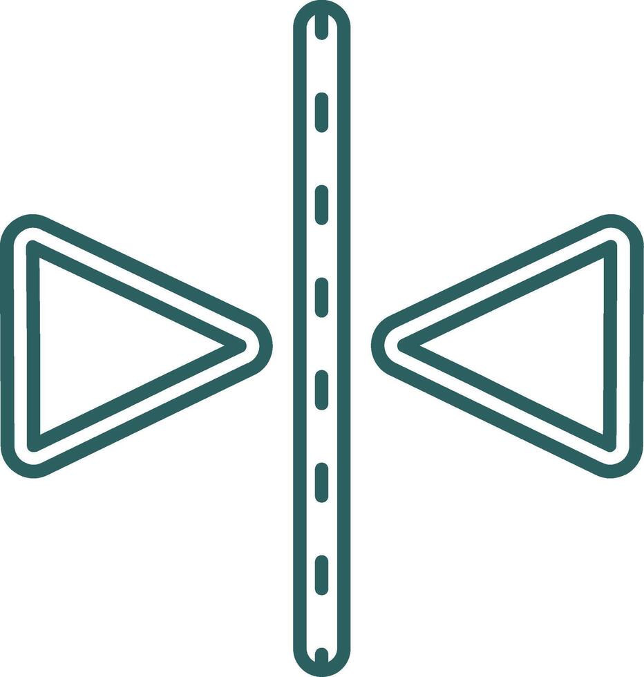 Flip Line Gradient Green Icon vector