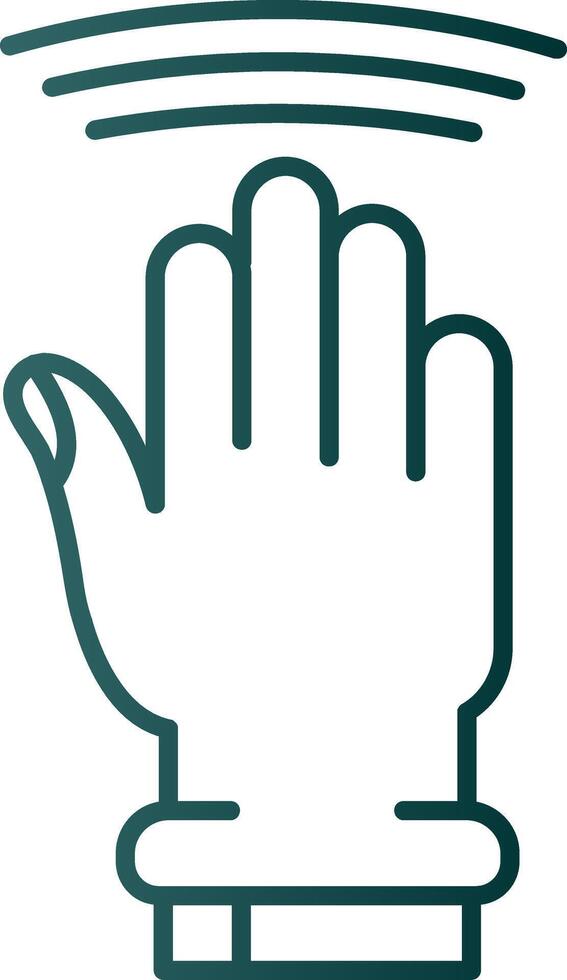 Drag Window Line Gradient Green Icon vector