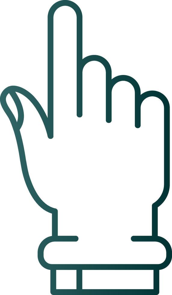 Hand click Line Gradient Green Icon vector