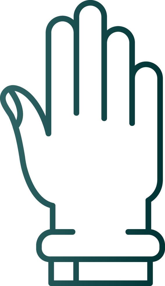 Hand Line Gradient Green Icon vector