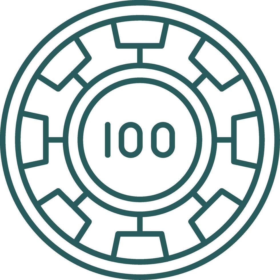 Chip Line Gradient Green Icon vector