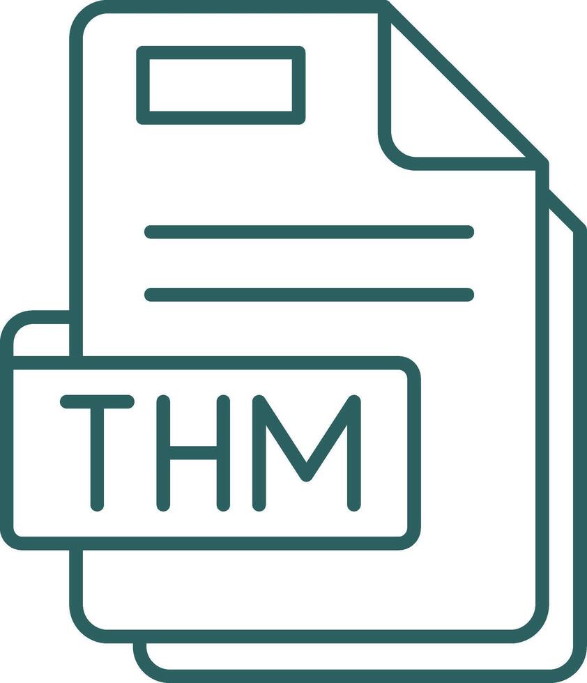 Thm Line Gradient Green Icon vector
