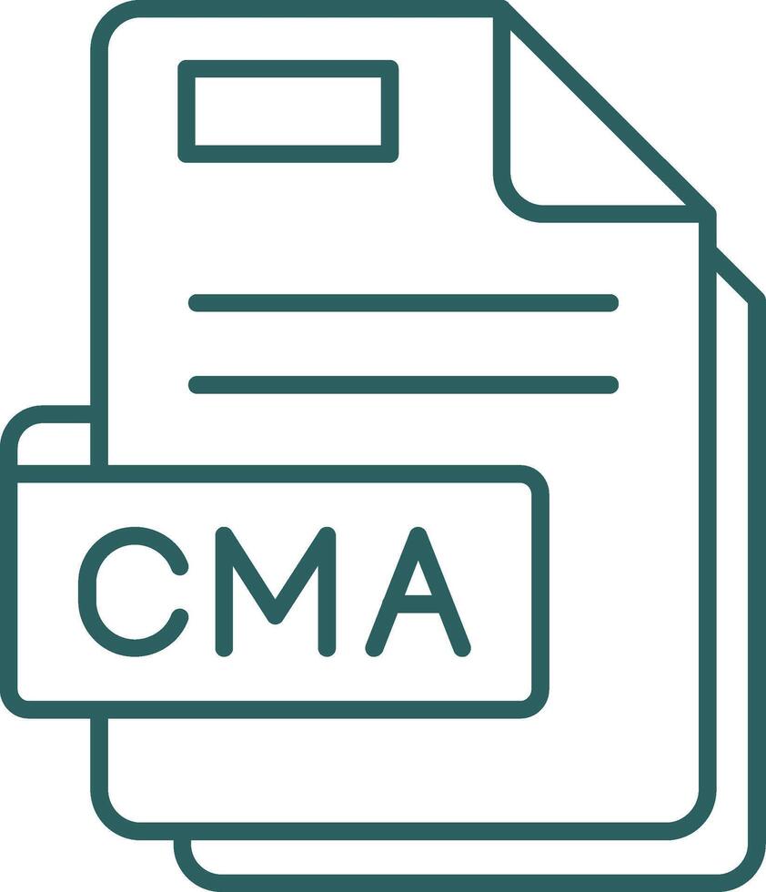 Cma Line Gradient Green Icon vector