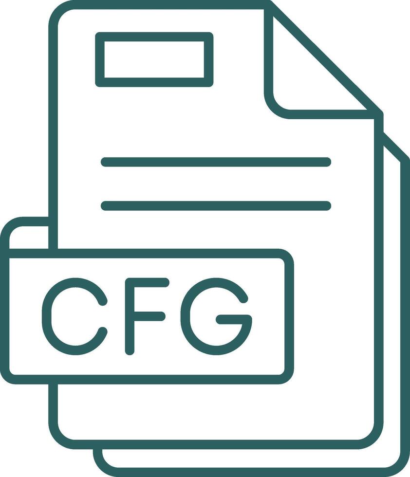 Cfg Line Gradient Green Icon vector