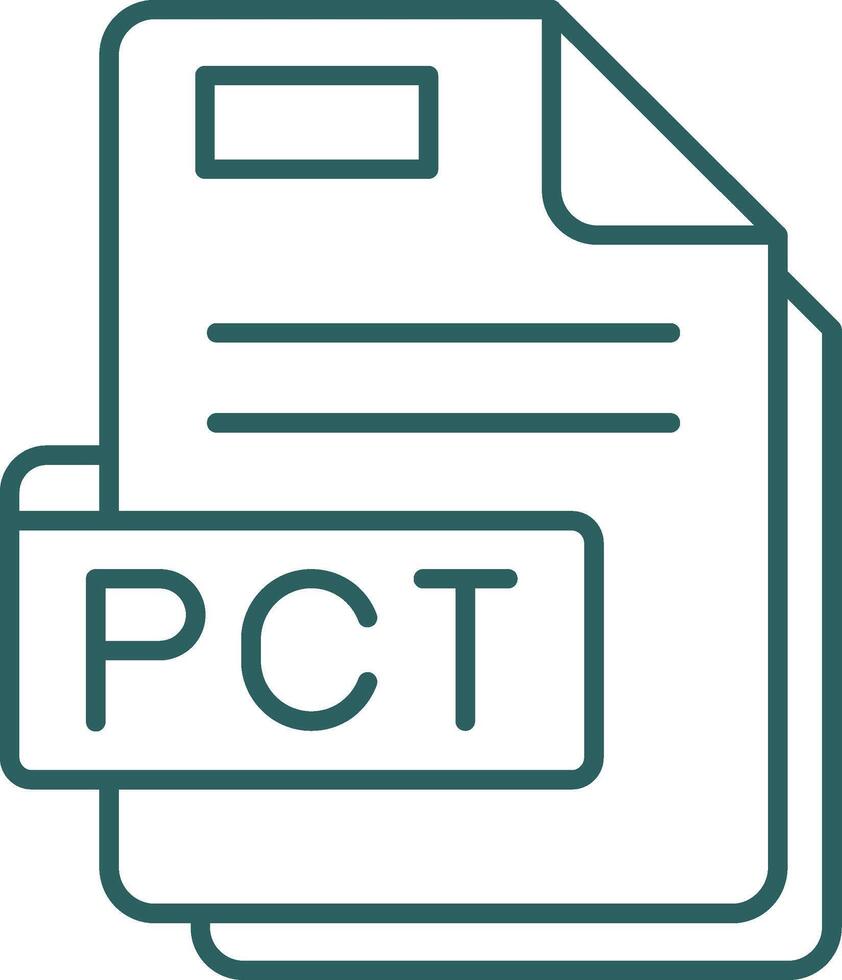 Pct Line Gradient Green Icon vector