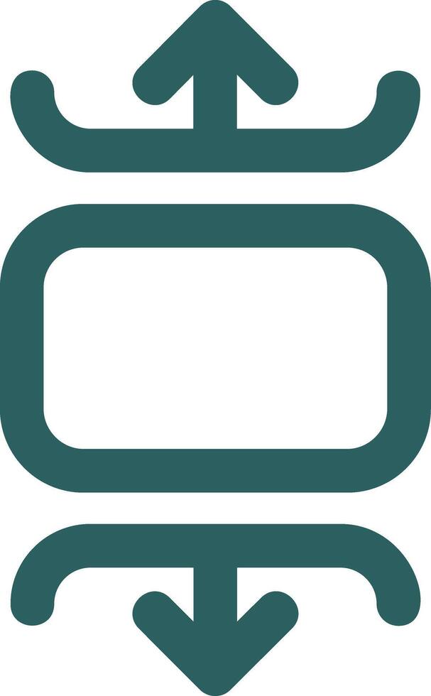 Carousel vertical Line Gradient Green Icon vector