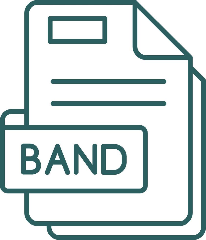 Band Line Gradient Green Icon vector