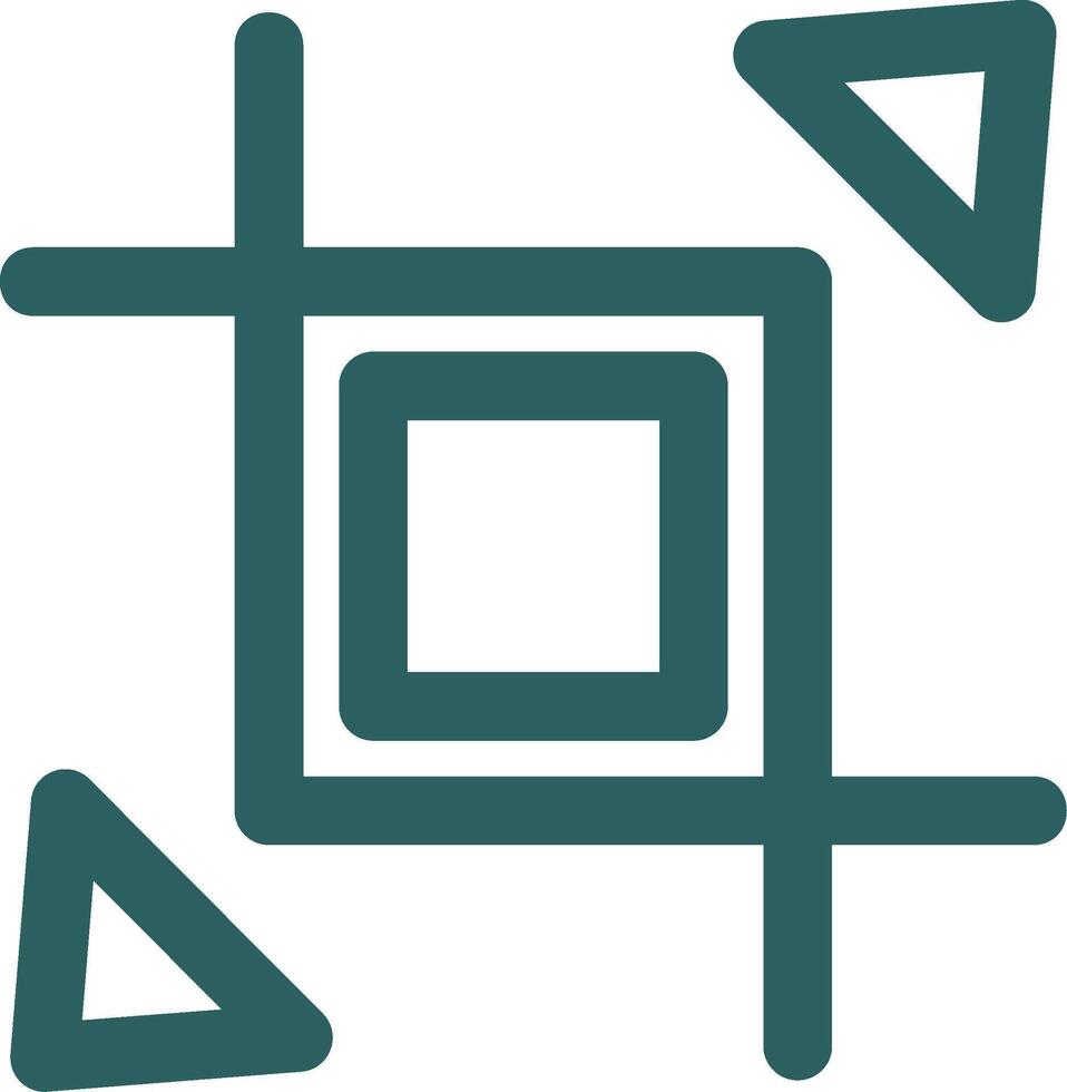 Expand crop resize Line Gradient Green Icon vector