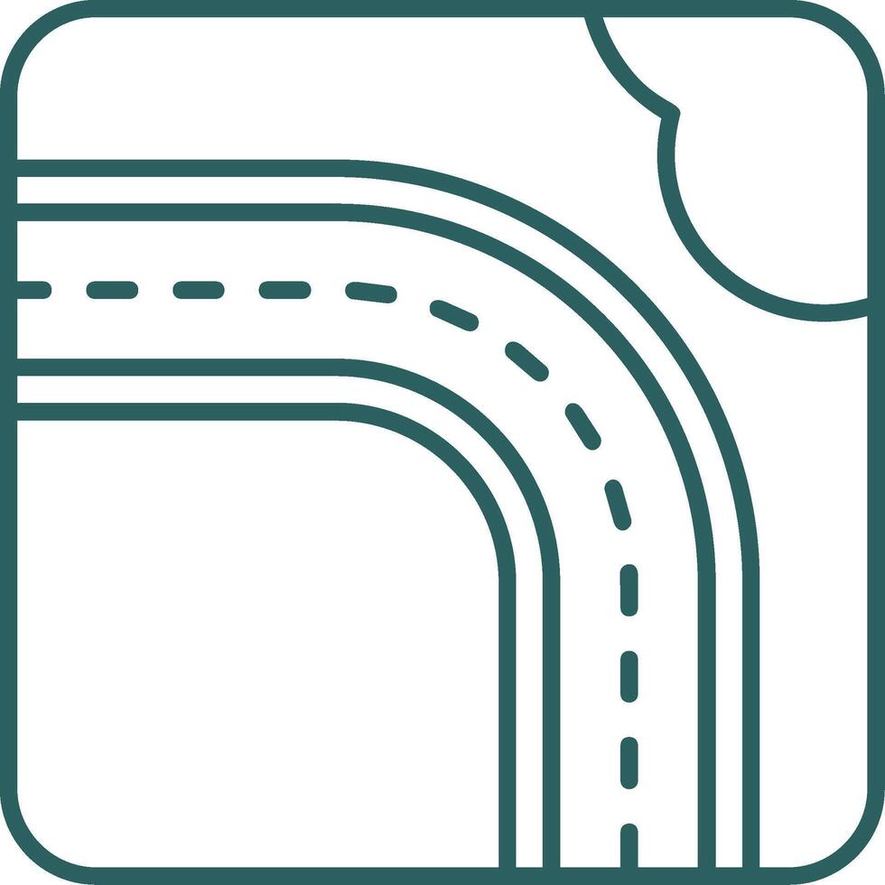 Highway Line Gradient Green Icon vector