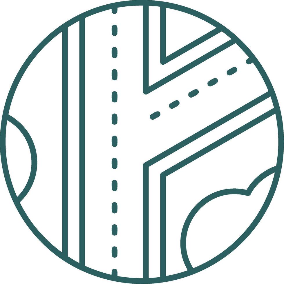 Road Line Gradient Green Icon vector