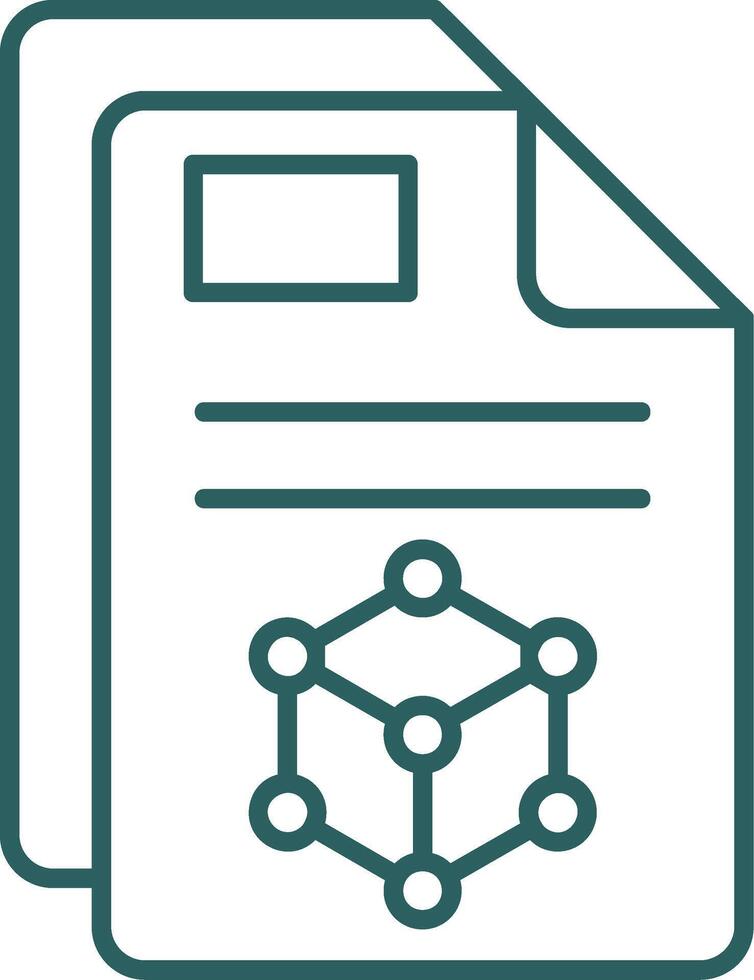 3d Line Gradient Green Icon vector
