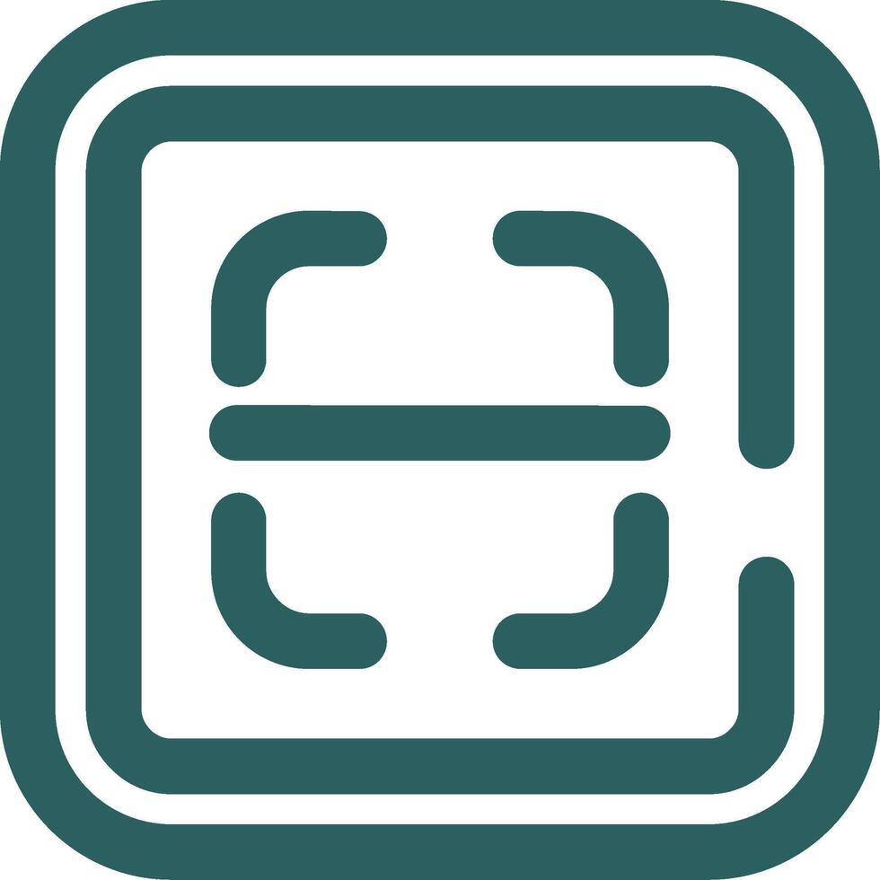 Scan Line Gradient Green Icon vector