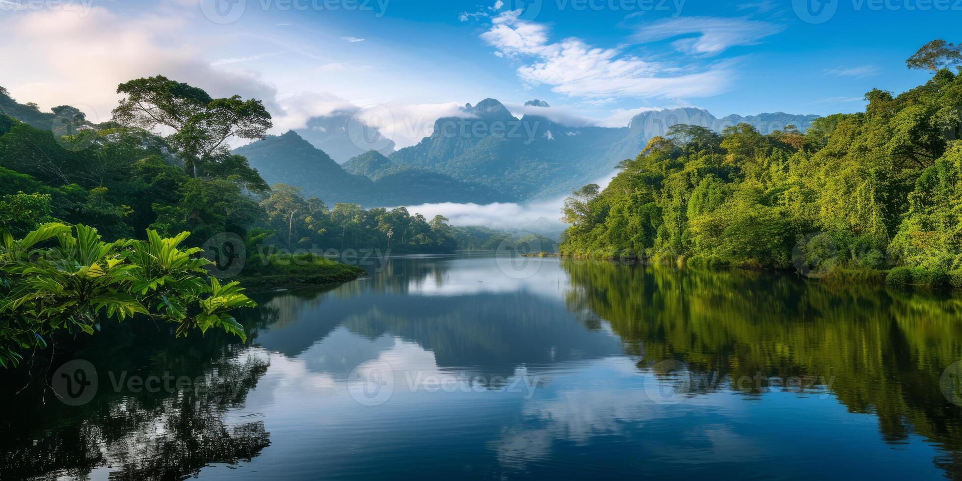AI generated The breathtaking beauty of our Earth, from lush rainforests. Explore images that showcase the diversity of landscapes, emphasizing the need to conserve and cherish these natural wonders photo