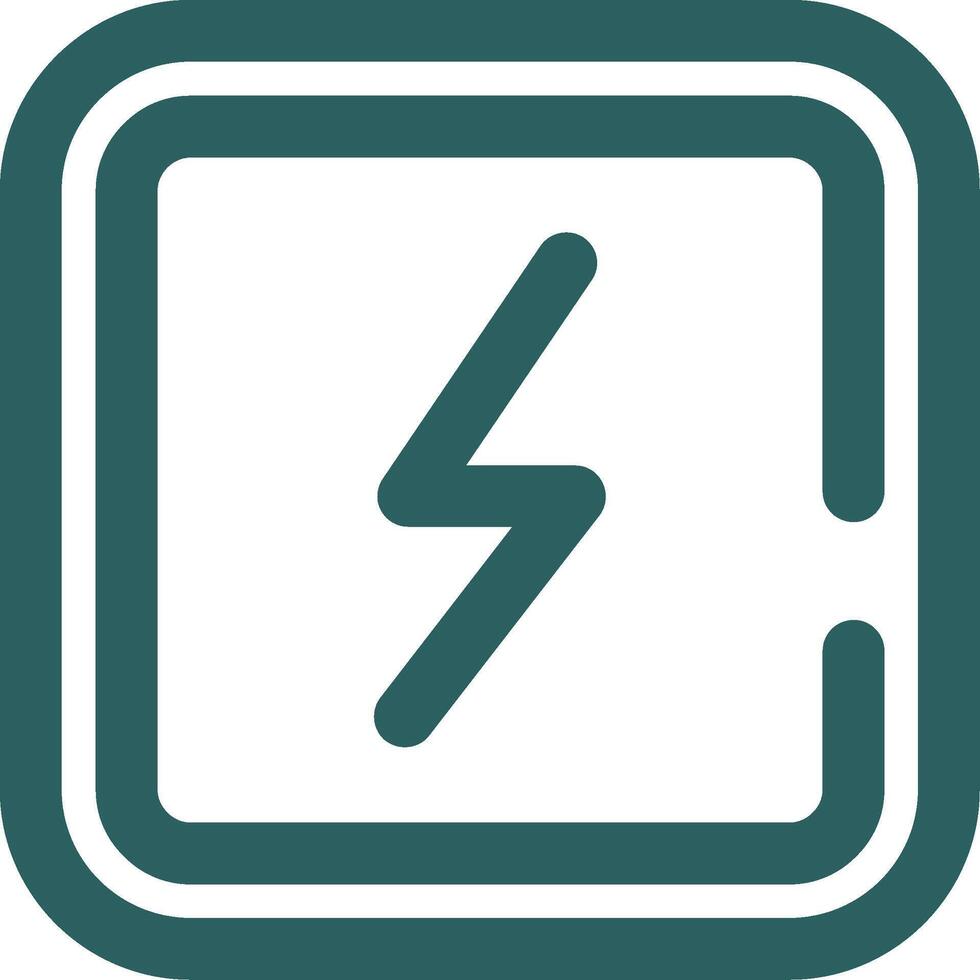 Electricity Line Gradient Green Icon vector