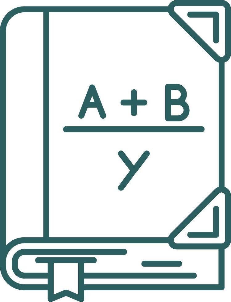 Algebra Line Gradient Green Icon vector