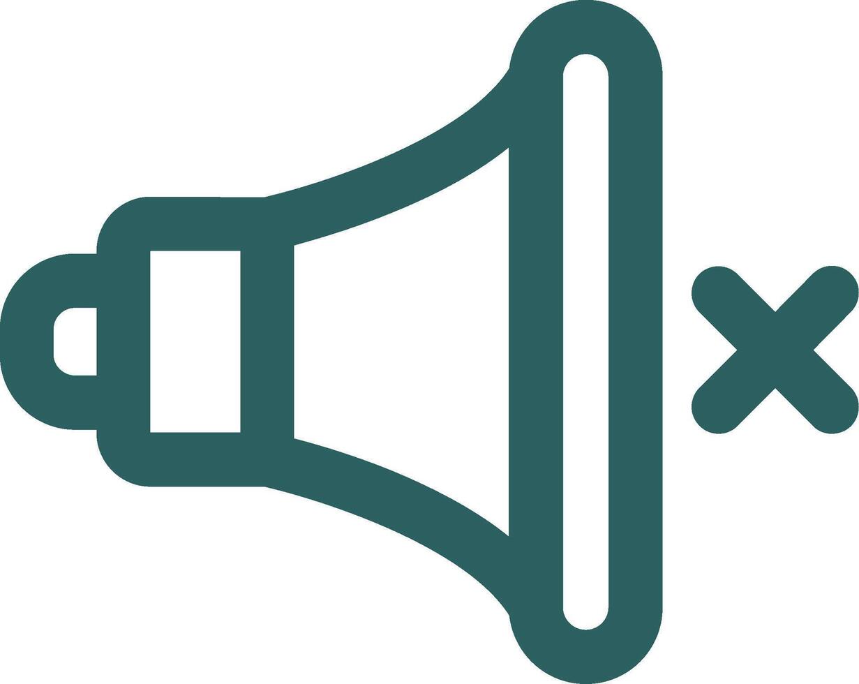 Mute Line Gradient Green Icon vector