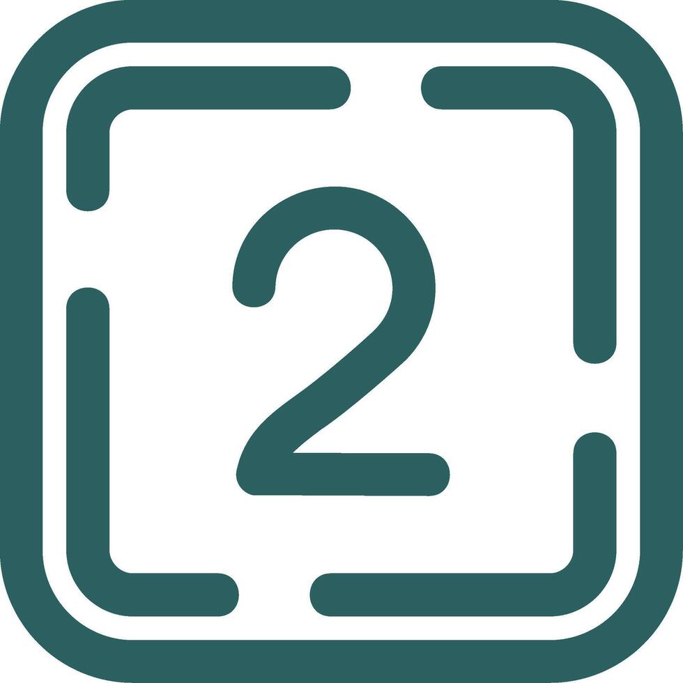 Two Line Gradient Green Icon vector