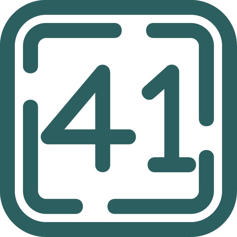 Forty One Line Gradient Green Icon vector