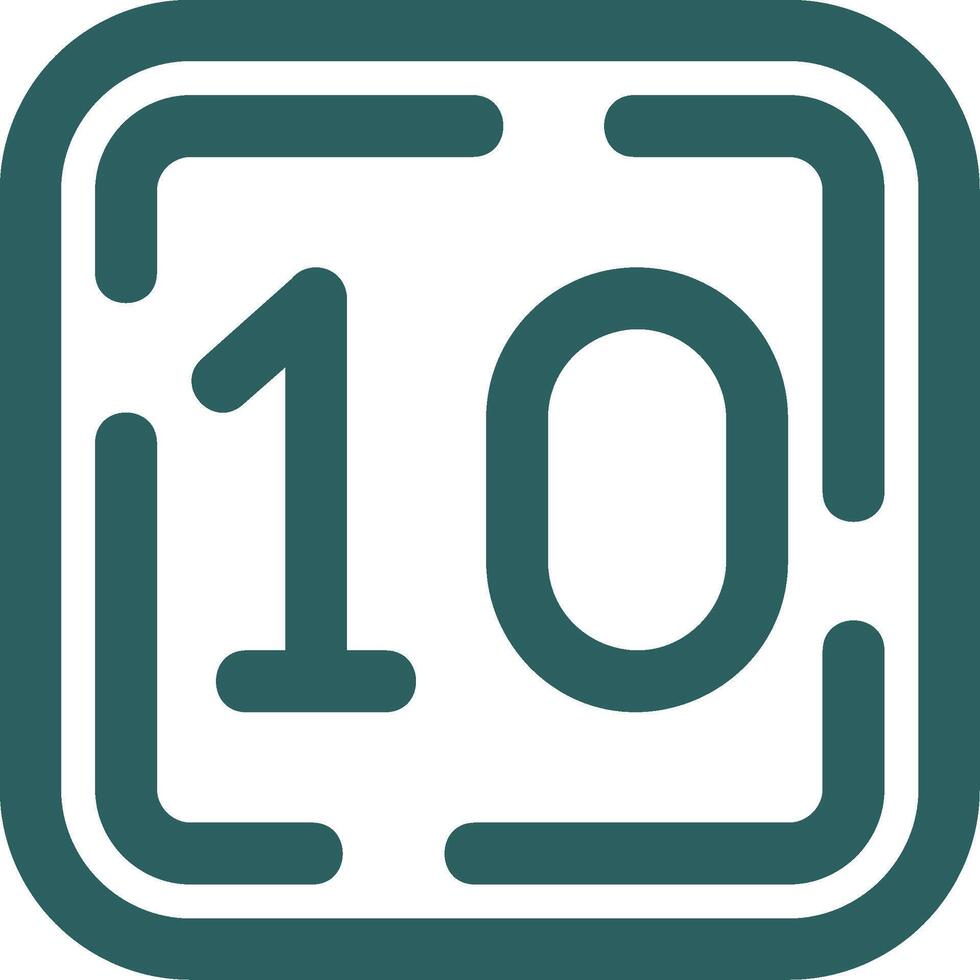 Ten Line Gradient Green Icon vector