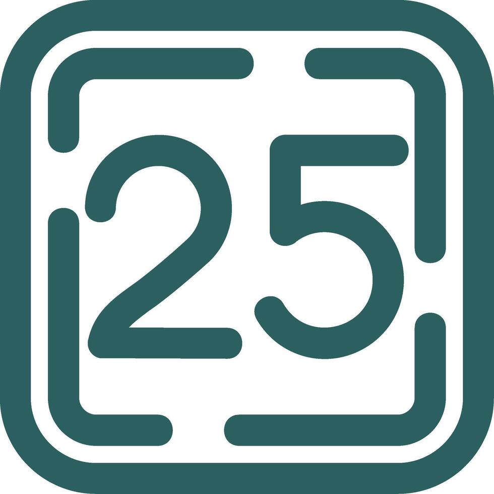 Twenty Five Line Gradient Green Icon vector