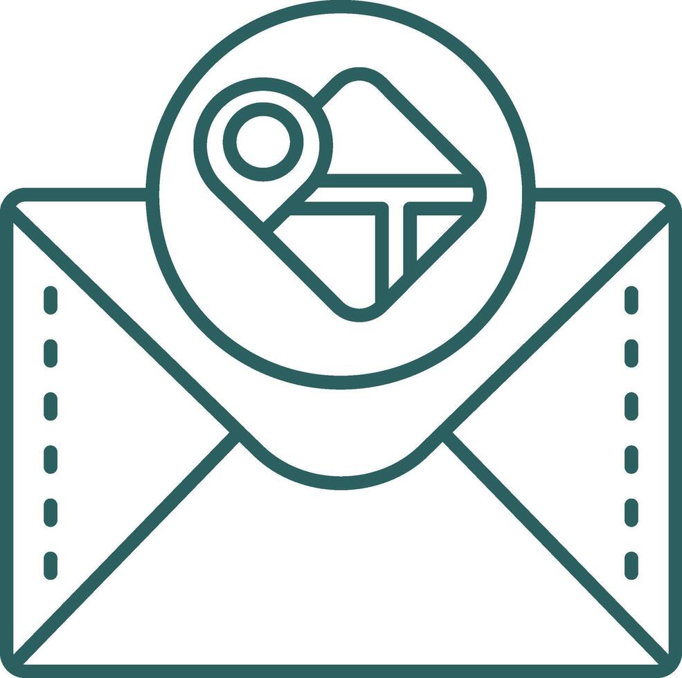 Location pin Line Gradient Green Icon vector