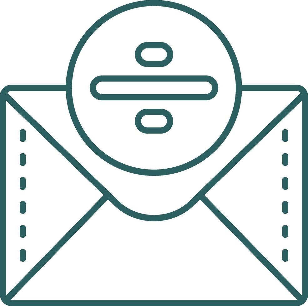 Divide Line Gradient Green Icon vector