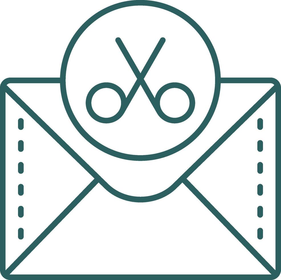 Scissor Line Gradient Green Icon vector