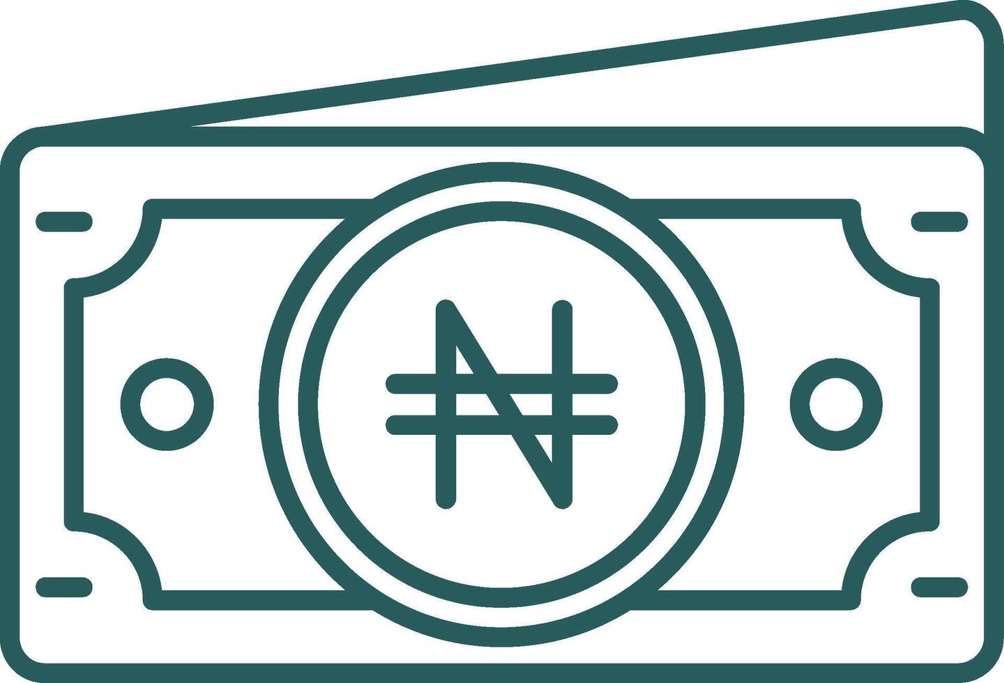 Naira Line Gradient Green Icon vector
