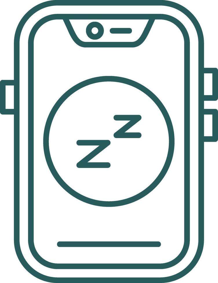 Sleep Line Gradient Green Icon vector