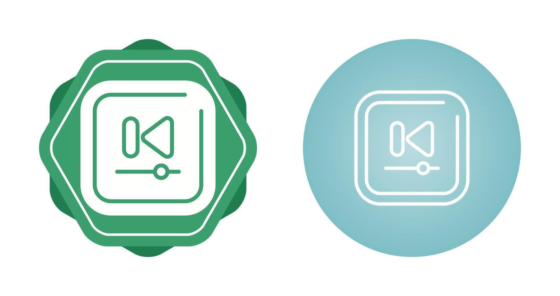 Video Previous Track Square Vector Icon