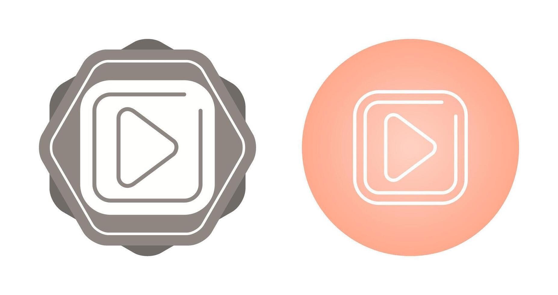 Play Sqaure Vector Icon