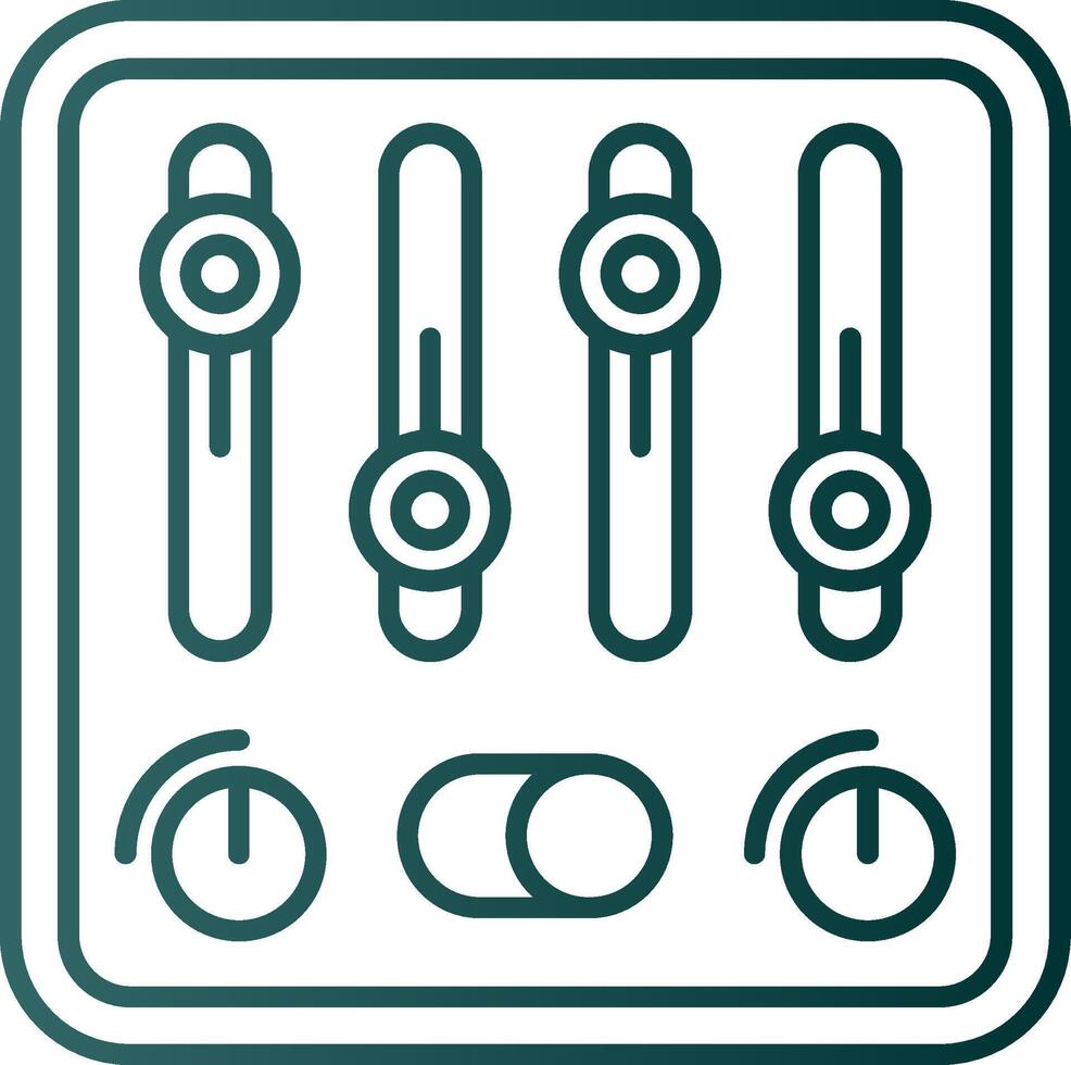 Control Line Gradient Green Icon vector