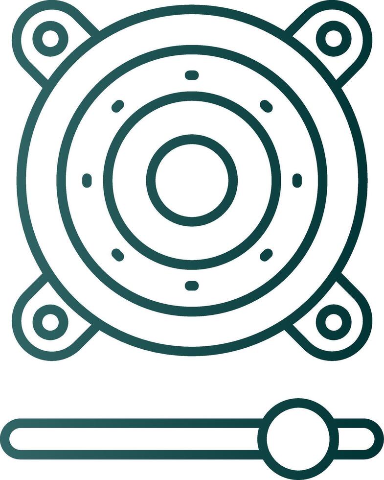 Speaker Line Gradient Green Icon vector