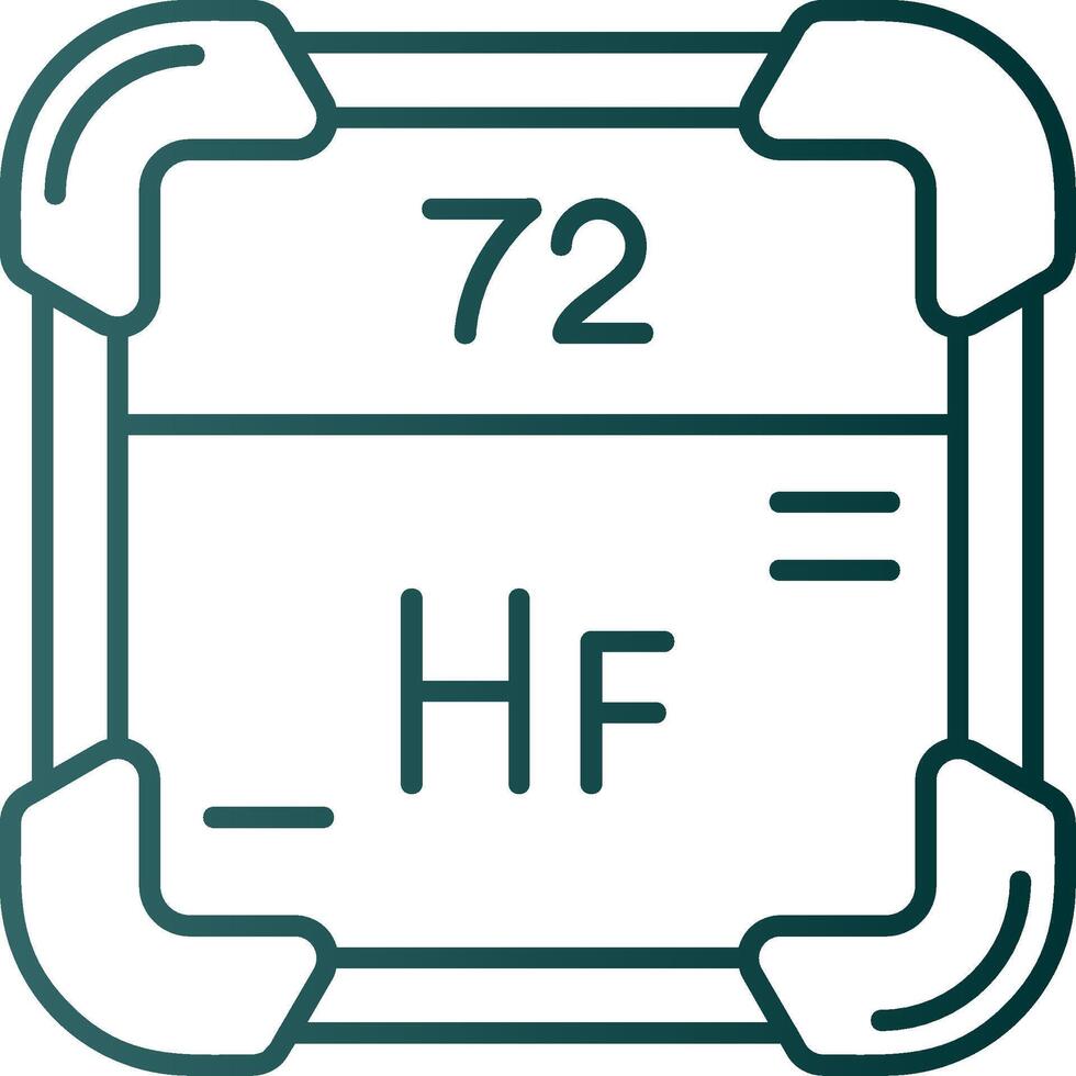 hafnio línea degradado verde icono vector