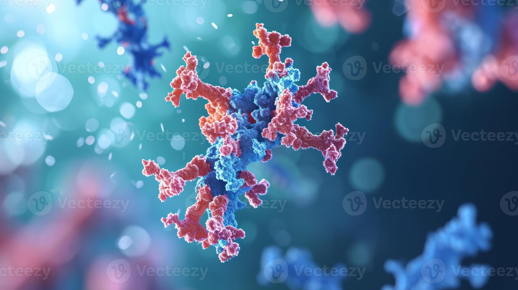 AI generated Antigen and Antibody Medical Background. Antibodies Immunology and Immunoglobulin photo