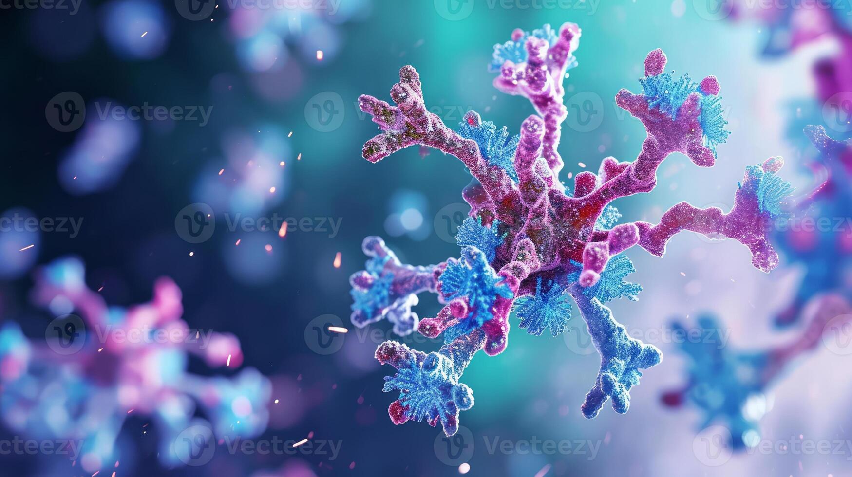 AI generated Antigen and Antibody Medical Background. Antibodies Immunology and Immunoglobulin photo