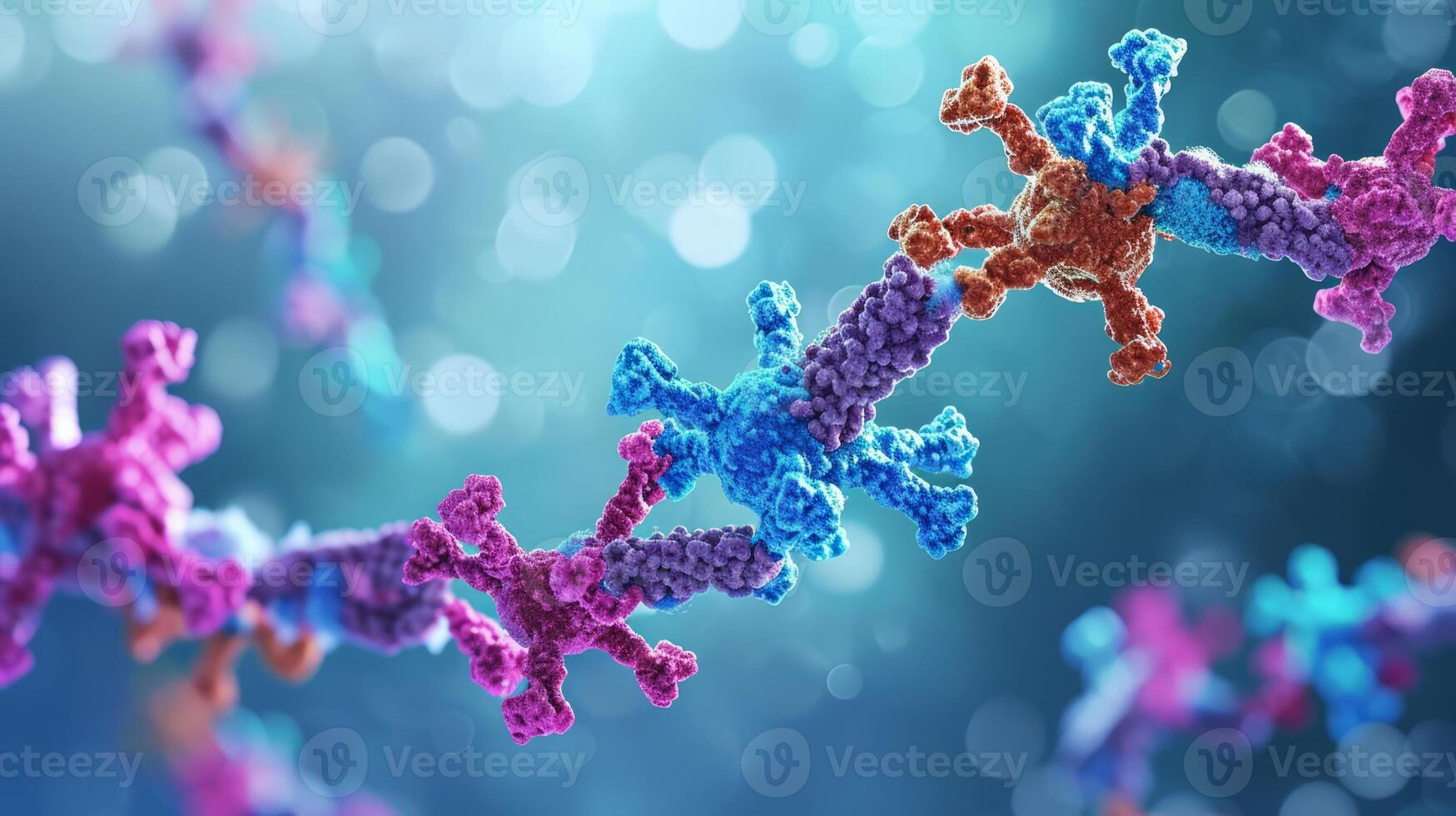 AI generated Antigen and Antibody Medical Background. Antibodies Immunology and Immunoglobulin photo