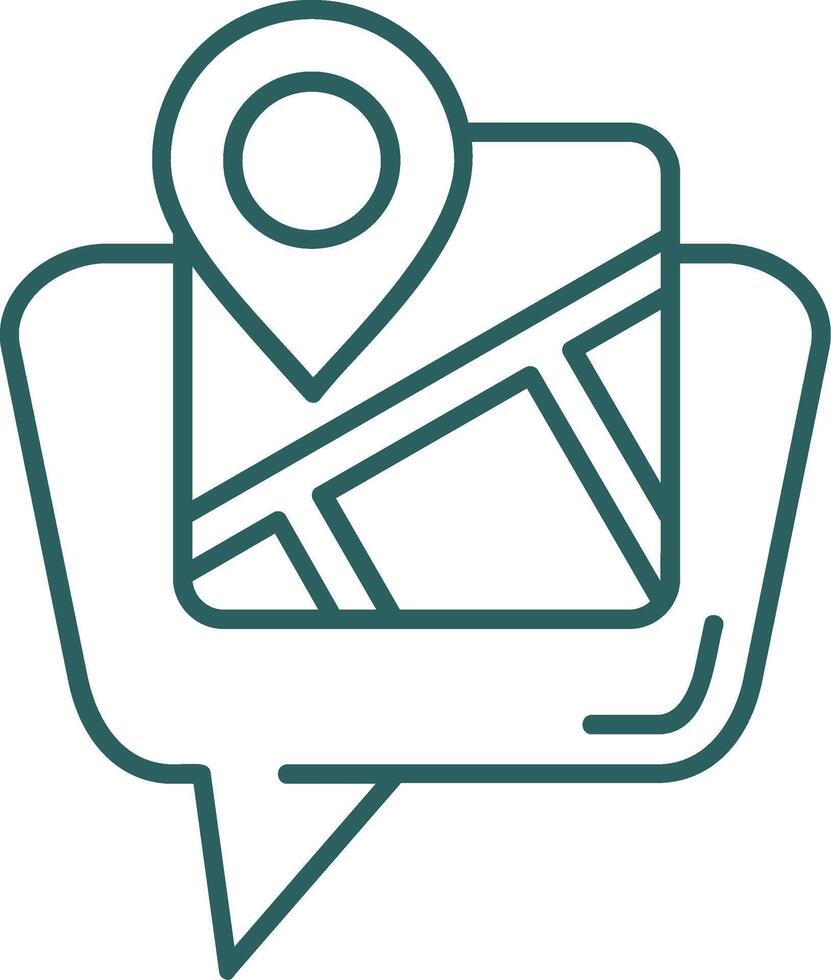 Map location Line Gradient Green Icon vector