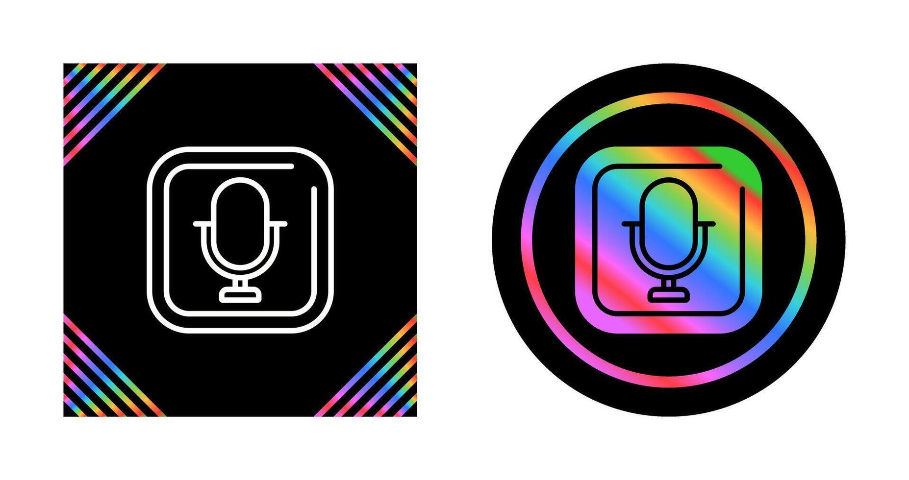 Microphone Square Vector Icon