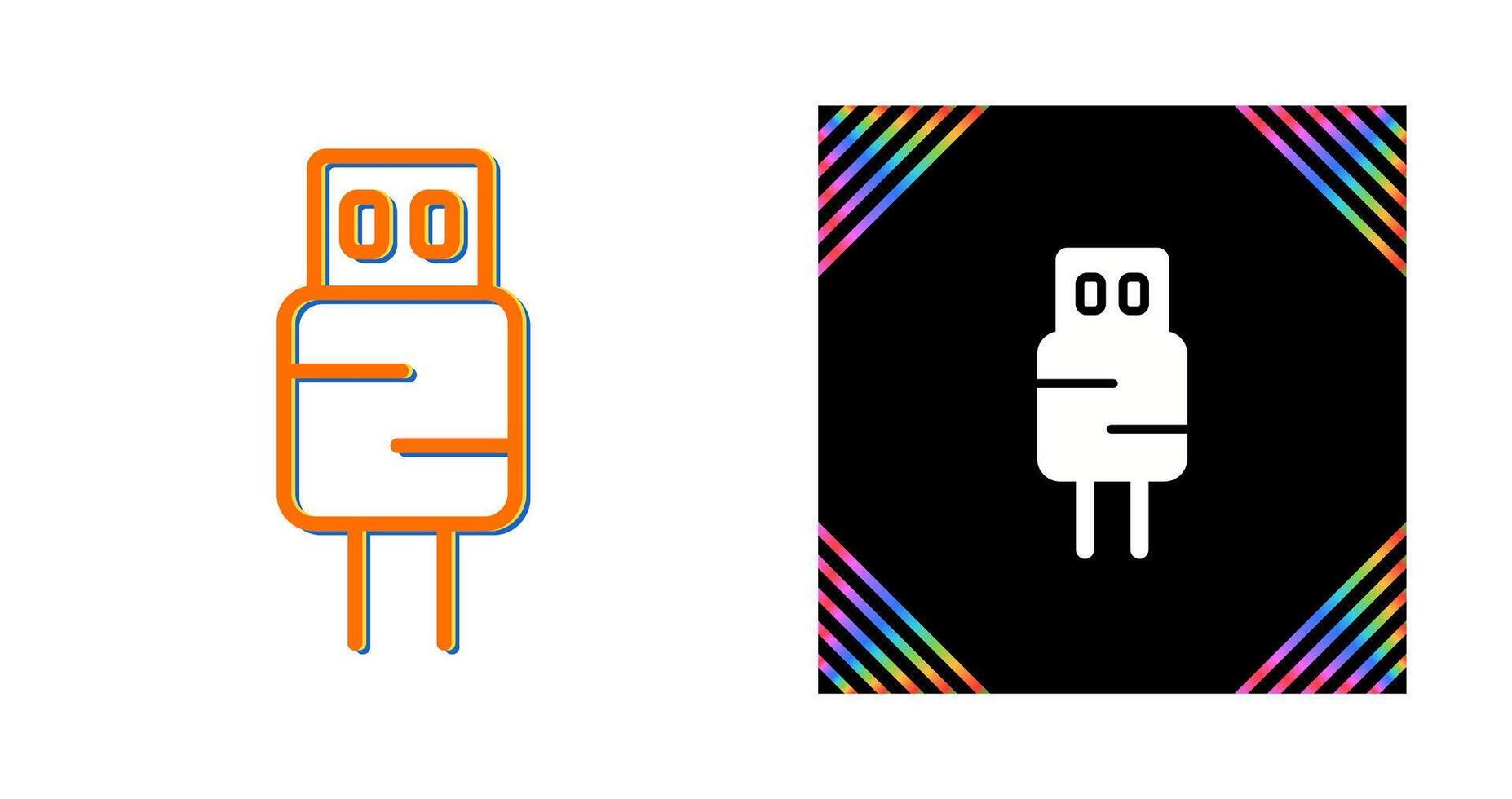 icono de vector de usb