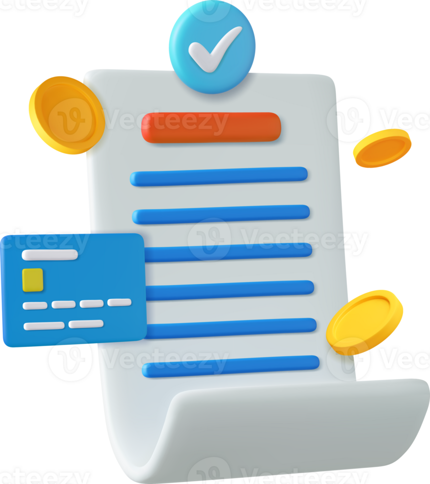 3D bill payment with credit card png